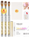 4PCS Acrylic Nail Brush - Acrylic Powder Nail Brush Kit