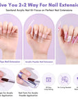 Acrylic Nail Kit for Acrylic Application - Clear/Pinks/White
