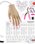 Silicone Practice Hand for Acrylic Nails, Upgraded Flexible Moveable Fake Hands