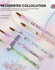 3pcs Acrylic Nail Brush Set, Size 8/10/14 Kolinsky Acrylic Nail Brushes