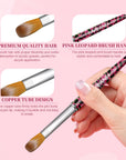 4PCS Acrylic Nail Brush Size 8/10/12/14