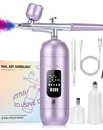 Portable Nail Airbrush Kit Adjustable Pressure for Endless Creativity