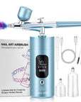 30 PSI LCD Nail Airbrush Machine with 0.3mm Nozzle – Royal Purple