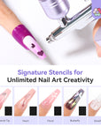 Complete Airbrush Nail Studio Kit 7-in-1 Gel & Spray System