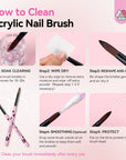 Acrylic Nail Brush Set with Sizes 8, 10 & 14 (Ships to US Only)