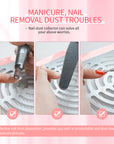 40W Nail Dust Collector with Lamp - Pink