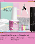 500pcs False Nail Tips and 4 in 1 Glue Gel Kit