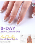 Long Square French Tip Press-On Nail Kit