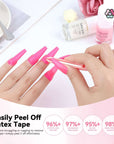Liquid Latex for Nails, 20ML Latex Nail Polish Barrier Peel Off with Tweezer