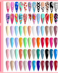 48 Colors Gel Paint Nail Kit - Gel Nail Polish Kit with 15pcs Nail Brush