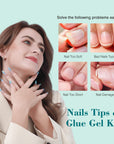 Gel Nail Kit with Lamp & 500 Stiletto Nail Tips (Ships to US Only)
