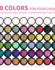 48-Color Chrome Nail Powder Set – Mirror, Aurora & Holographic Effects