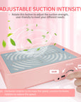 40W Nail Dust Collector with Lamp - Pink