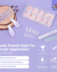 French Nail Tips & Brush Kit for Easy Acrylic Extensions (Ships to US Only)
