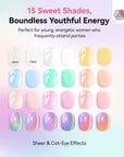 15-Color Sheer Cat Eye Poly Gel Kit (Ships to US Only)