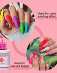 Glows in The Dark Gel Nail Polish Set - 12 Colors Luminous Neon Nail Gel Polish Set Soak off UV/LED Glow Effect Summer Colors Nail Polish for DIY Nail Art Design