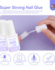 French Nail Tips & Brush Kit for Easy Acrylic Extensions (Ships to US Only)
