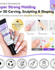 3D Nail Gel Kit with Chrome Powder & Molds (Ships to US Only)