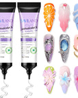 2PCS Clear 3D Sculpting Gel Set for Nail Art