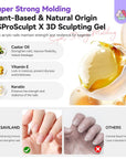 2PCS Clear 3D Sculpting Gel Set for Nail Art