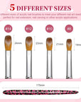 4PCS Acrylic Nail Brush Size 8/10/12/14