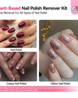 Gentle Plant-Based Nail Polish Remover Kit No Acetone Needed