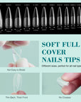 Gel Nail Kit with Lamp & 500 Stiletto Nail Tips (Ships to US Only)