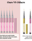 6PCS Rose Gold Art Nail Liner Brushes Set