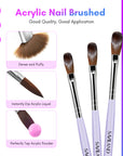 Large Acrylic Monomer Kit with Professional Nail Brushes