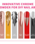 48-Color Chrome Nail Powder Set – Mirror, Aurora & Holographic Effects