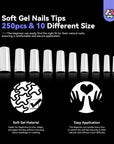 French Nail Tips & Brush Kit for Easy Acrylic Extensions (Ships to US Only)