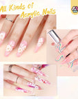 4PCS Acrylic Nail Brush - Acrylic Powder Nail Brush Kit
