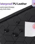 PU Leather Nail Polish Organizer Bag - Black (Ships to US Only)