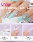 Saviland 60g Nail Gel Kit for Nail Brginners and Lovers