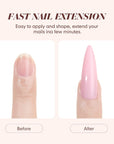 pink acrylic nails