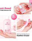Gentle Plant-Based Nail Polish Remover Kit No Acetone Needed