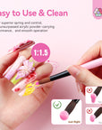 Acrylic Nail Brush Set with Sizes 8, 10 & 14 (Ships to US Only)