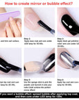 6 Jars Holographic Gold Chrome Nail Powder