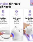 2-in-1 Cat Eye Magnetic UV Nail Lamp – 10s Flash Cure