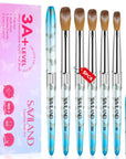 Acrylic Nail Brush Set - 5pcs Size 4/8/10/12/16