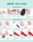 Gel Nail Kit with Lamp & 500 Stiletto Nail Tips (Ships to US Only)