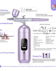Portable Nail Airbrush Kit Adjustable Pressure for Endless Creativity