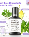 6 White Airbrush Gel Colors for Precision Nail Art (Ships to US Only)