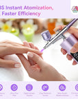 Cordless 30 PSI Airbrush Kit for Professional Nail Art