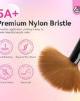 5A+ premium nylon bristle professional nail brush set