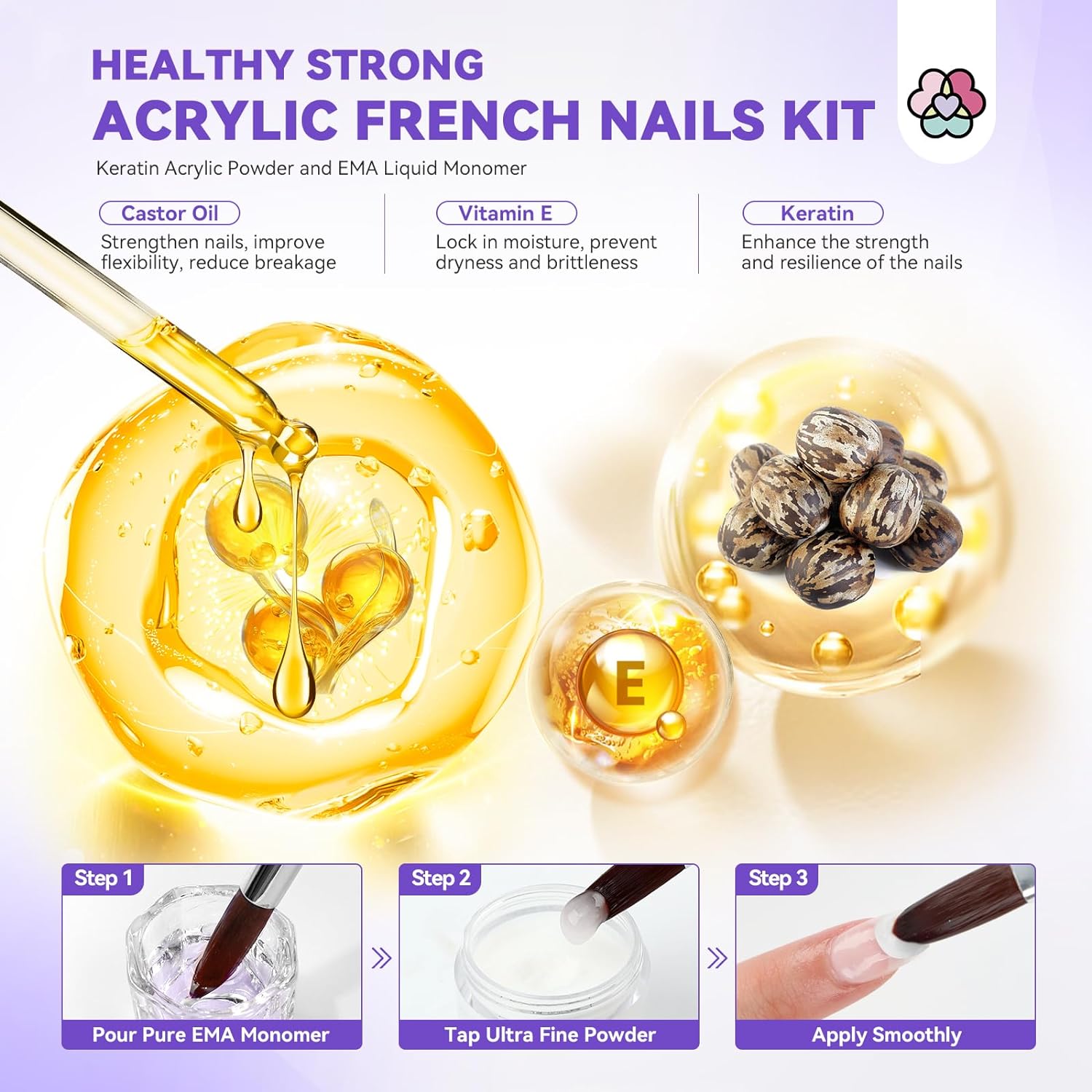 Acrylic Nail Kit for Beginners Complete Nail Extension Set | SAVILAND