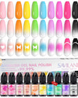 12 Vitality Colors Airbrush Gel Nail Polish Set