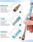7PCS Acrylic Nail Brush Set for Nail Professionals