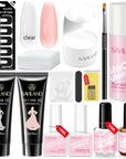 14PCS Poly Gel Nail Kit Starter Set for Beginners