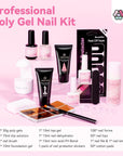 Poly Gel Nail Kit with Clear & Nude Extension Gels